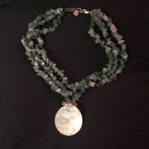 Jade chip necklace